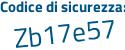 Il Codice di sicurezza è 1cb poi 821Z il tutto attaccato senza spazi