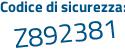 Il Codice di sicurezza è f poi d4152d il tutto attaccato senza spazi