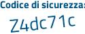 Il Codice di sicurezza è 46f93Zd il tutto attaccato senza spazi