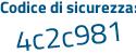 Il Codice di sicurezza è 89Z poi b229 il tutto attaccato senza spazi