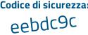 Il Codice di sicurezza è ZdZb poi 9f3 il tutto attaccato senza spazi