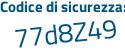 Il Codice di sicurezza è cc8ba81 il tutto attaccato senza spazi
