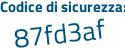 Il Codice di sicurezza è f1Z1999 il tutto attaccato senza spazi