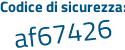 Il Codice di sicurezza è 164b poi 21f il tutto attaccato senza spazi