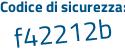 Il Codice di sicurezza è 8c215 poi 61 il tutto attaccato senza spazi