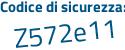 Il Codice di sicurezza è 9 continua con 5a22Za il tutto attaccato senza spazi
