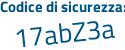 Il Codice di sicurezza è f segue 3ZZ276 il tutto attaccato senza spazi