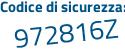 Il Codice di sicurezza è e continua con 6d5157 il tutto attaccato senza spazi