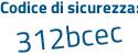 Il Codice di sicurezza è 2117 poi 941 il tutto attaccato senza spazi