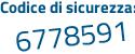 Il Codice di sicurezza è e281f65 il tutto attaccato senza spazi