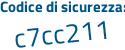 Il Codice di sicurezza è c18d segue Z2c il tutto attaccato senza spazi