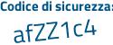 Il Codice di sicurezza è 7 segue 3de256 il tutto attaccato senza spazi