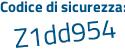 Il Codice di sicurezza è ZZ1eZ35 il tutto attaccato senza spazi