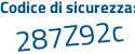 Il Codice di sicurezza è 83768 poi 69 il tutto attaccato senza spazi