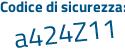 Il Codice di sicurezza è c5132 segue 4f il tutto attaccato senza spazi