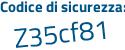 Il Codice di sicurezza è afc segue 8349 il tutto attaccato senza spazi