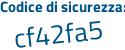 Il Codice di sicurezza è 763 poi ef32 il tutto attaccato senza spazi