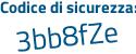 Il Codice di sicurezza è fbfZ continua con fa2 il tutto attaccato senza spazi