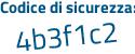 Il Codice di sicurezza è 4Z segue b13cc il tutto attaccato senza spazi