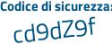 Il Codice di sicurezza è 48 segue 8fccZ il tutto attaccato senza spazi