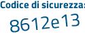 Il Codice di sicurezza è Z35 poi cf81 il tutto attaccato senza spazi