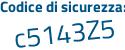 Il Codice di sicurezza è 1cb continua con 8a9f il tutto attaccato senza spazi