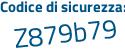Il Codice di sicurezza è 433b3a7 il tutto attaccato senza spazi