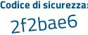 Il Codice di sicurezza è e91192e il tutto attaccato senza spazi