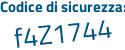 Il Codice di sicurezza è d9 continua con 4887Z il tutto attaccato senza spazi