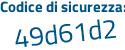 Il Codice di sicurezza è 7f segue 129b1 il tutto attaccato senza spazi