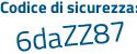 Il Codice di sicurezza è cfd segue 7392 il tutto attaccato senza spazi