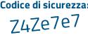 Il Codice di sicurezza è c44Z6 segue 14 il tutto attaccato senza spazi