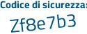 Il Codice di sicurezza è b61bZ segue f3 il tutto attaccato senza spazi