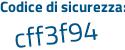 Il Codice di sicurezza è 151 poi 7Z3b il tutto attaccato senza spazi
