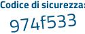 Il Codice di sicurezza è c3 segue 7ae83 il tutto attaccato senza spazi