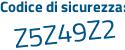 Il Codice di sicurezza è cZ segue ae93Z il tutto attaccato senza spazi