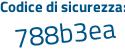 Il Codice di sicurezza è 9 segue cff14f il tutto attaccato senza spazi