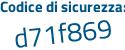 Il Codice di sicurezza è 2 continua con 16afcc il tutto attaccato senza spazi