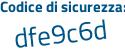Il Codice di sicurezza è 6728439 il tutto attaccato senza spazi