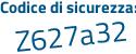 Il Codice di sicurezza è 279 segue cd2c il tutto attaccato senza spazi