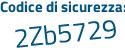 Il Codice di sicurezza è 33827 segue 97 il tutto attaccato senza spazi