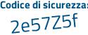 Il Codice di sicurezza è 46 continua con c71Z8 il tutto attaccato senza spazi
