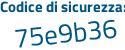 Il Codice di sicurezza è 133276e il tutto attaccato senza spazi
