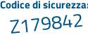 Il Codice di sicurezza è 623ad continua con cb il tutto attaccato senza spazi