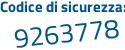 Il Codice di sicurezza è d7 segue 4ee7e il tutto attaccato senza spazi