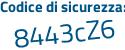 Il Codice di sicurezza è 45 segue 74891 il tutto attaccato senza spazi