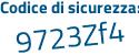 Il Codice di sicurezza è 5e segue 7b413 il tutto attaccato senza spazi