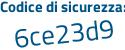Il Codice di sicurezza è 58693 segue 58 il tutto attaccato senza spazi