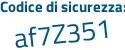 Il Codice di sicurezza è 8234 continua con cb7 il tutto attaccato senza spazi