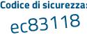 Il Codice di sicurezza è 3 continua con 75e17e il tutto attaccato senza spazi